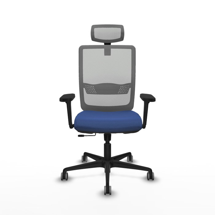 PIQUERAS Y CRESPO Silla de oficina Haches con mecanismo Sincro/Traslack Azul marino y Gris PIQUERAS Y CRESPO Silla de oficina Haches con mecanismo Sincro/Traslack Azul marino y Gris