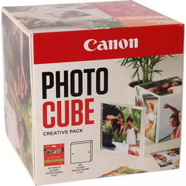 Canon Kit Photo Cube + Marco Magnético XLBoom 13x13 cm con Papel Fotográfico Brillo II PP-201 5x5" (13x13 cm) 40 Hojas - Compatible PIXMA TS, MAXIFY, PRO-200