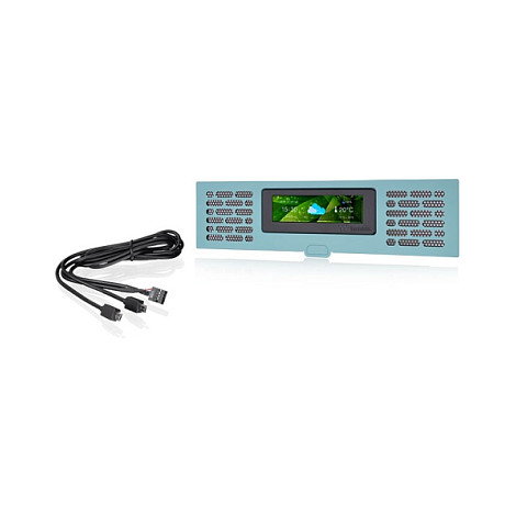 Thermaltake AC-067-OOCNAN-A1 Kit Panel LCD Turquesa para PC Torre Full Tower The Tower 200 - Fácil Instalación