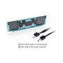 Thermaltake AC-067-OOCNAN-A1 Kit Panel LCD Turquesa para PC Torre Full Tower The Tower 200 - Fácil Instalación