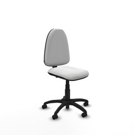 PIQUERAS Y CRESPO Silla de oficina Aýna, Tela Blanca, Sin brazos, Ruedas de parqué