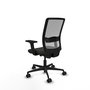 PIQUERAS Y CRESPO Silla de oficina Haches con mecanismo Sincro/Traslack, Negro y Gris