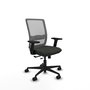 PIQUERAS Y CRESPO Silla de oficina Haches con mecanismo Sincro/Traslack, Negro y Gris