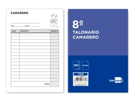 Liderpapel Talonario Camarero Octavo Natural