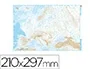 Teide Mapa Físico Mudo de Europa DIN A4 en Blanco y Negro, Papel de 100 g/m² - Ideal para Estudio y Educación