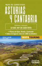 ANAYA, Mapa de carreteras Asturias y Cantabria (desplegable) - Anaya Touring