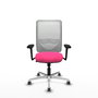 PIQUERAS Y CRESPO Silla de oficina Zulema con mecanismo Sincro, Rosa y Blanco