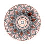 Home Deco Factory Plato de Postre Mandala Naranja 19 cm