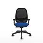 PIQUERAS Y CRESPO Silla de oficina Cilanco con mecanismo Sincro Azul y Negro