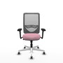PIQUERAS Y CRESPO Silla de oficina Zulema Rosa y Gris con mecanismo Sincro