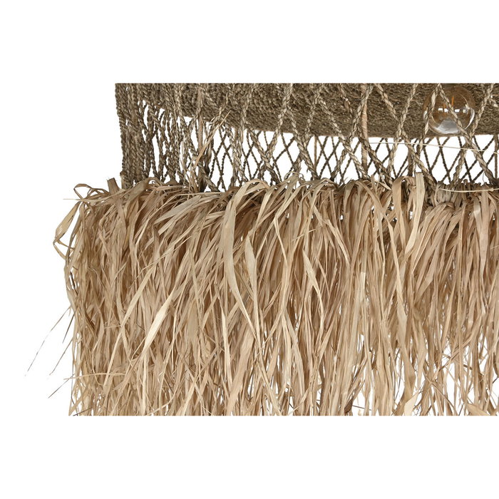 DKD Home Decor Lámpara de Techo de Fibras Naturales 125x125x54 cm