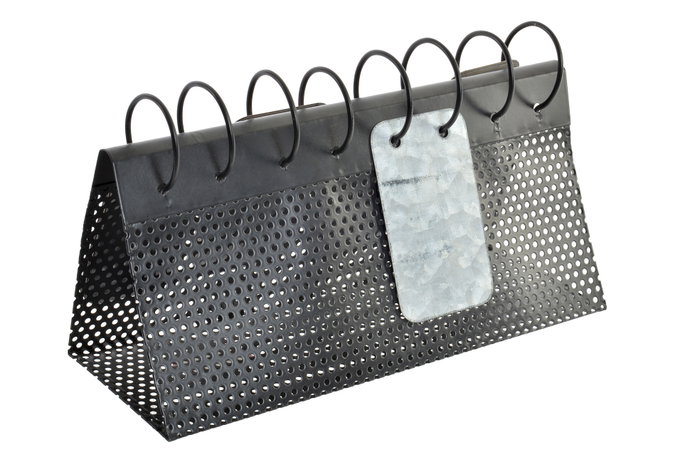 DKD Home Decor Calendario de Metal Envejecido Negro y Blanco
