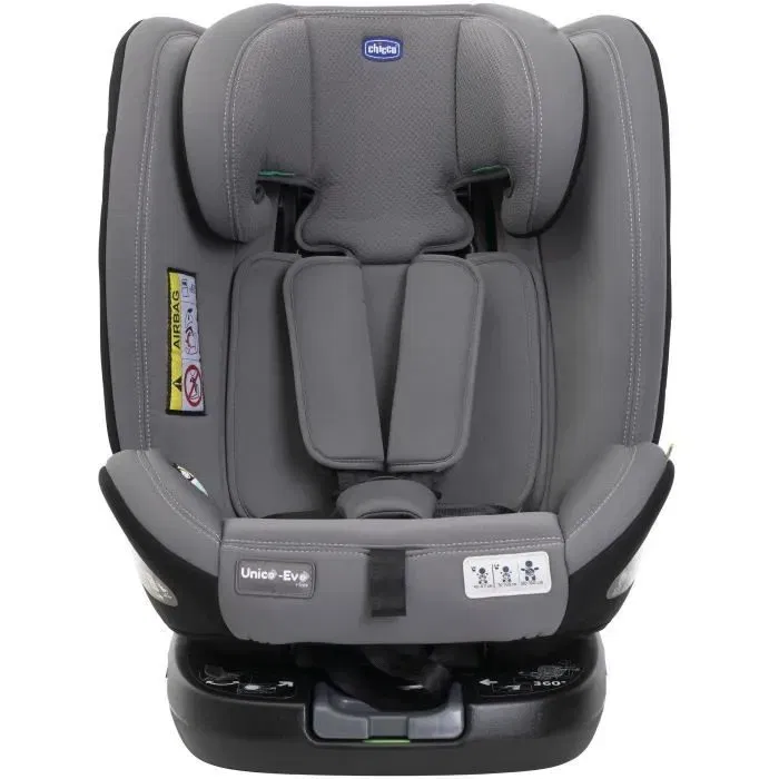 Chicco Silla de Coche UNICO EVO Grupo 0/1/2/3 I-Size Reclinable Reductor Gris Negro AAAOQ23929
