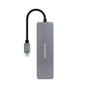 Nanocable Hub USB-C a 3xUSB 3.0 Tipo A + 1xUSB 3.0 Tipo C Aluminio Gris
