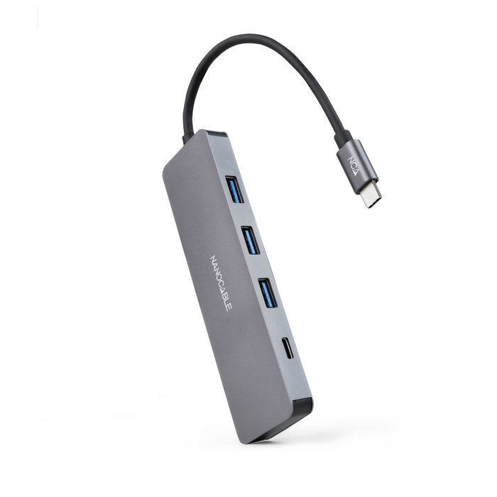 NANOCABLE Hub USB-C a 3xUSB3.0/H + 1xUSB-C/H Aluminio 10 cm, Gris, USB 3.2 Gen 1 (3.1 Gen 1) Type-C, USB 3.2 Gen 1 (3.1 Gen 1) Type-A, USB 3.2 Gen 1 (3.1 Gen 1) NANOCABLE Hub USB-C a 3xUSB3.0/H + 1xUSB-C/H Aluminio 10 cm, Gris, USB 3.2 Gen 1 (3.1 Gen 1) Type-C, USB 3.2 Gen 1 (3.1 Gen 1) Type-A, USB 3.2 Gen 1 (3.1 Gen 1)