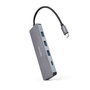 Nanocable Hub USB-C a 3xUSB 3.0 Tipo A + 1xUSB 3.0 Tipo C Aluminio Gris
