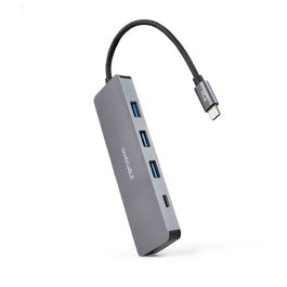 Hub USB NANOCABLE 10.16.4409 Gris (1 unidad)