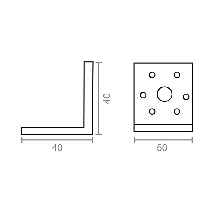 Micel Ángulo Pesante AN13 Zincado 40 x 40 x 50 mm