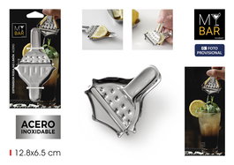 My Bar Exprimidor Rodajas Limon Acero 8.4 cm Ancho x 16.1 cm Largo x 1 cm Alto (24 Unidades)