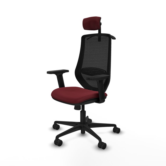 PIQUERAS Y CRESPO Silla de oficina Mardos con mecanismo Sincro, Granate y Negro PIQUERAS Y CRESPO Silla de oficina Mardos con mecanismo Sincro, Granate y Negro