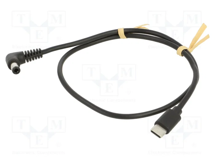 GOOBAY Cable USB C a DC 5,5/2,5 mm Angular Negro 0,5m GOOBAY Cable USB C a DC 5,5/2,5 mm Angular Negro 0,5m