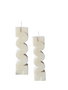 Aberto Design 37ST Conjunto de Velas de Concreto Soya Blanco