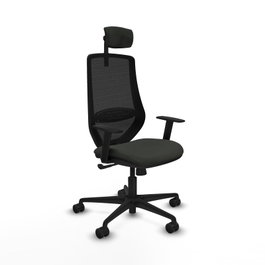 PIQUERAS Y CRESPO Silla de oficina Mardos con mecanismo Sincro, Negro