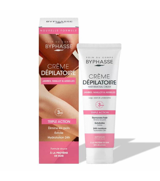 Byphasse, Crema depilatoria, Para todo tipo de pieles, 125 ml
