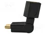 QOLTEC Adaptador HDMI con tomacorriente móvil 360°, negro