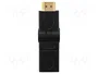 QOLTEC Adaptador HDMI con tomacorriente móvil 360°, negro