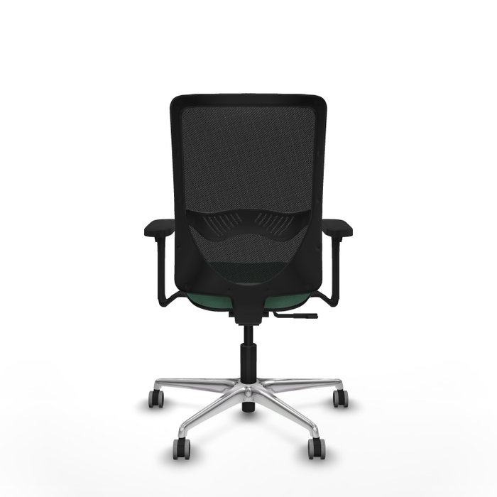 PIQUERAS Y CRESPO Silla de oficina Zulema con mecanismo Sincro, Verde esmeralda y Negro