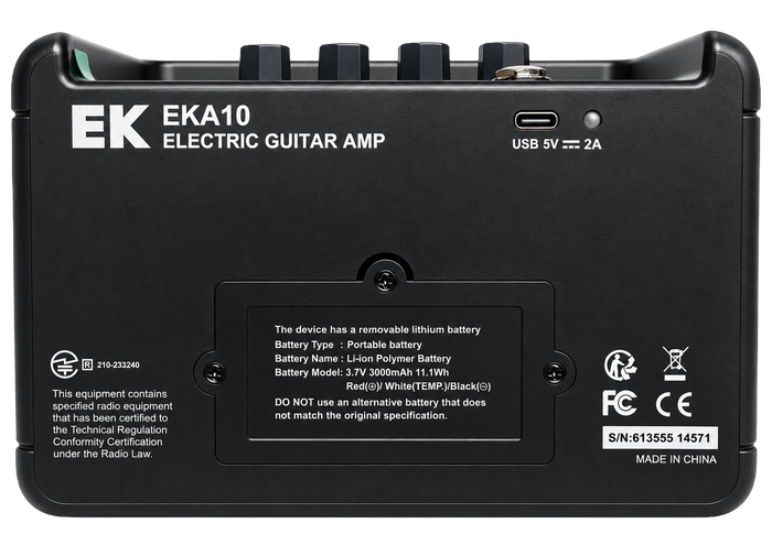 Ek EKA10 Amplificador de Guitarra Portátil 10W