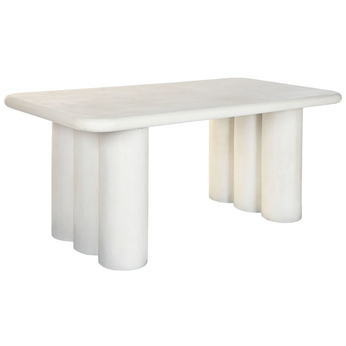 DKD Home Decor Feel and touch Mesa Comedor Blanco 180 x 90 x 79 cm Boho Scandi DKD Home Decor Feel and touch Mesa Comedor Blanco 180 x 90 x 79 cm Boho Scandi