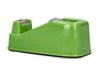 Liderpapel Portarrollo Sobremesa ECOUSE, 100% Plástico Reciclado, Base Antideslizante, Para Cinta Hasta 33 m, Verde, 125 x 64 x 49 mm
