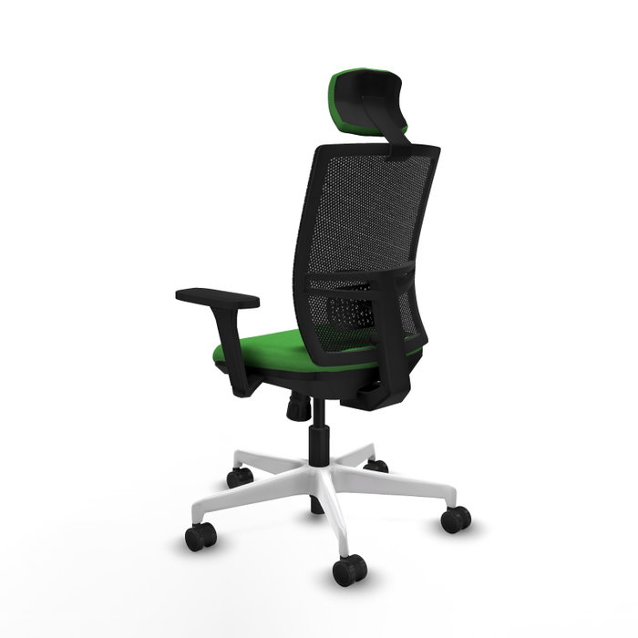 PIQUERAS Y CRESPO Silla de oficina Yunquera con mecanismo Sincro, Verde y Negro