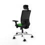 PIQUERAS Y CRESPO Silla de oficina Yunquera con mecanismo Sincro, Verde y Negro