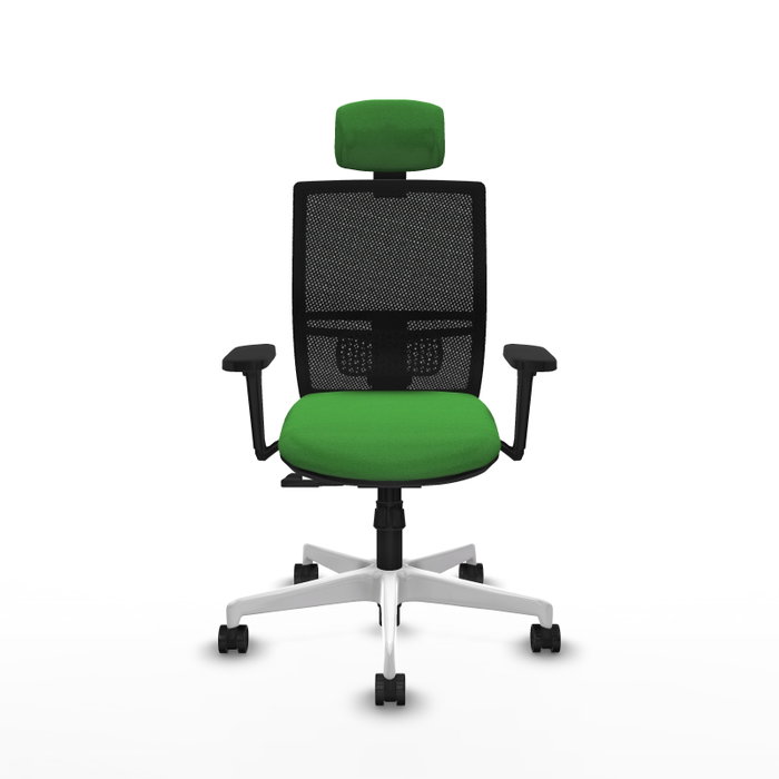 PIQUERAS Y CRESPO Silla de oficina Yunquera con mecanismo Sincro, Verde y Negro