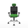 PIQUERAS Y CRESPO Silla de oficina Yunquera con mecanismo Sincro, Verde y Negro