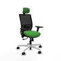 PIQUERAS Y CRESPO Silla de oficina Yunquera con mecanismo Sincro, Verde y Negro