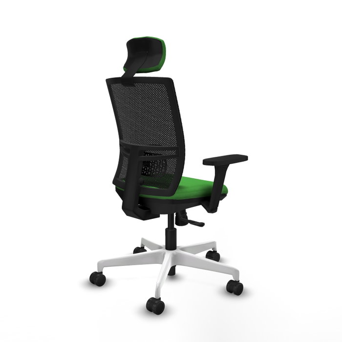 PIQUERAS Y CRESPO Silla de oficina Yunquera con mecanismo Sincro, Verde y Negro