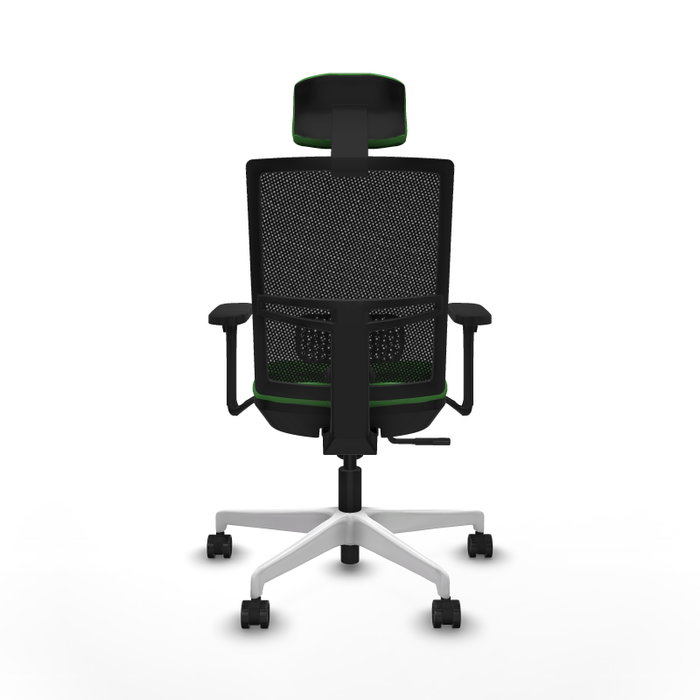 PIQUERAS Y CRESPO Silla de oficina Yunquera con mecanismo Sincro, Verde y Negro