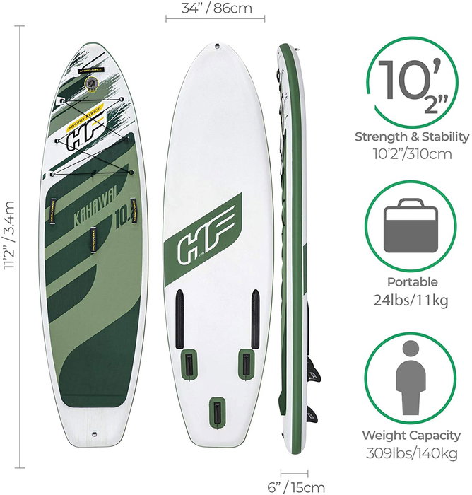 Bestway Hydro-Force Kahawai Tabla Paddle Surf Hinchable 3.10m Drop Stitch para Aventura y Estabilidad Bestway Hydro-Force Kahawai Tabla Paddle Surf Hinchable 3.10m Drop Stitch para Aventura y Estabilidad