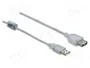 DeLOCK 83884 Cable de extensión USB 2.0 de 3 m Transparente