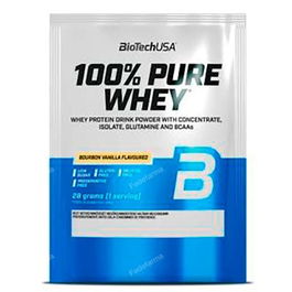 BIOTECHUSA 100% Pure Whey Sabor Bourbon Vainilla 28G Batido de Proteínas de Suero de Leche