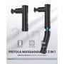 RENPHO Extend Massage Gun C004, Pistola de Masaje Percusión Profunda, Negro, PEU-R-C004-BK