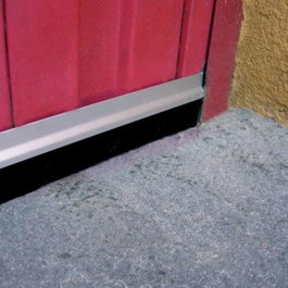 Burcasa Burlete de Aluminio para Garaje con Fleco, 2,50m, Plata