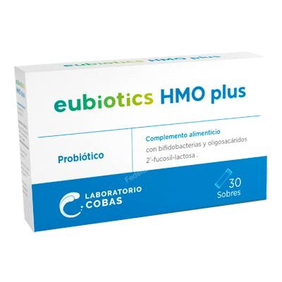 COBAS Eubiotics HMO Plus 30 Sobres Probióticos con Oligosacáridos de Leche Humana (HMO) para Equilibrio Intestinal COBAS Eubiotics HMO Plus 30 Sobres Probióticos con Oligosacáridos de Leche Humana (HMO) para Equilibrio Intestinal