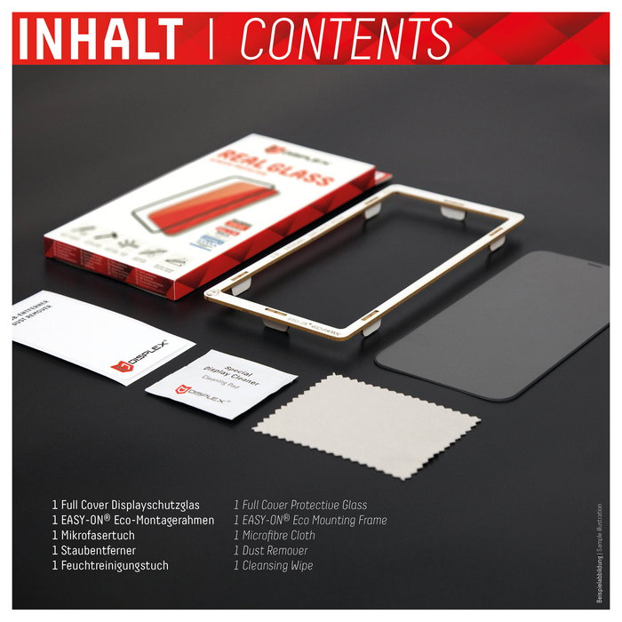 Displex Protector de Pantalla de Vidrio Templado 10H para Apple iPhone 13/13 Pro/14/16e/17e, 6.1", Full Cover, Transparente, Resistente a Impactos y Rayones