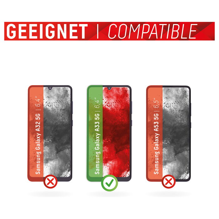 Displex Protector de Pantalla Panzerglas 2D Clear 10H para Samsung Galaxy A33 5G, Cristal Templado Resistente a Rayones e Impactos, Aplicación Fácil Sin Burbujas Displex Protector de Pantalla Panzerglas 2D Clear 10H para Samsung Galaxy A33 5G, Cristal Templado Resistente a Rayones e Impactos, Aplicación Fácil Sin Burbujas