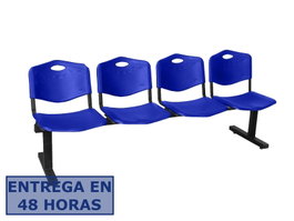 Piqueras Y Crespo Bancada Iso Plastic 4 plazas Azul